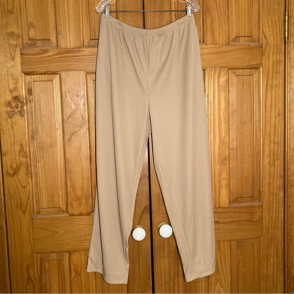 NWOT Blair Vintage 90s Pull On Pants Elastic Waist Tan Women's Size L Large